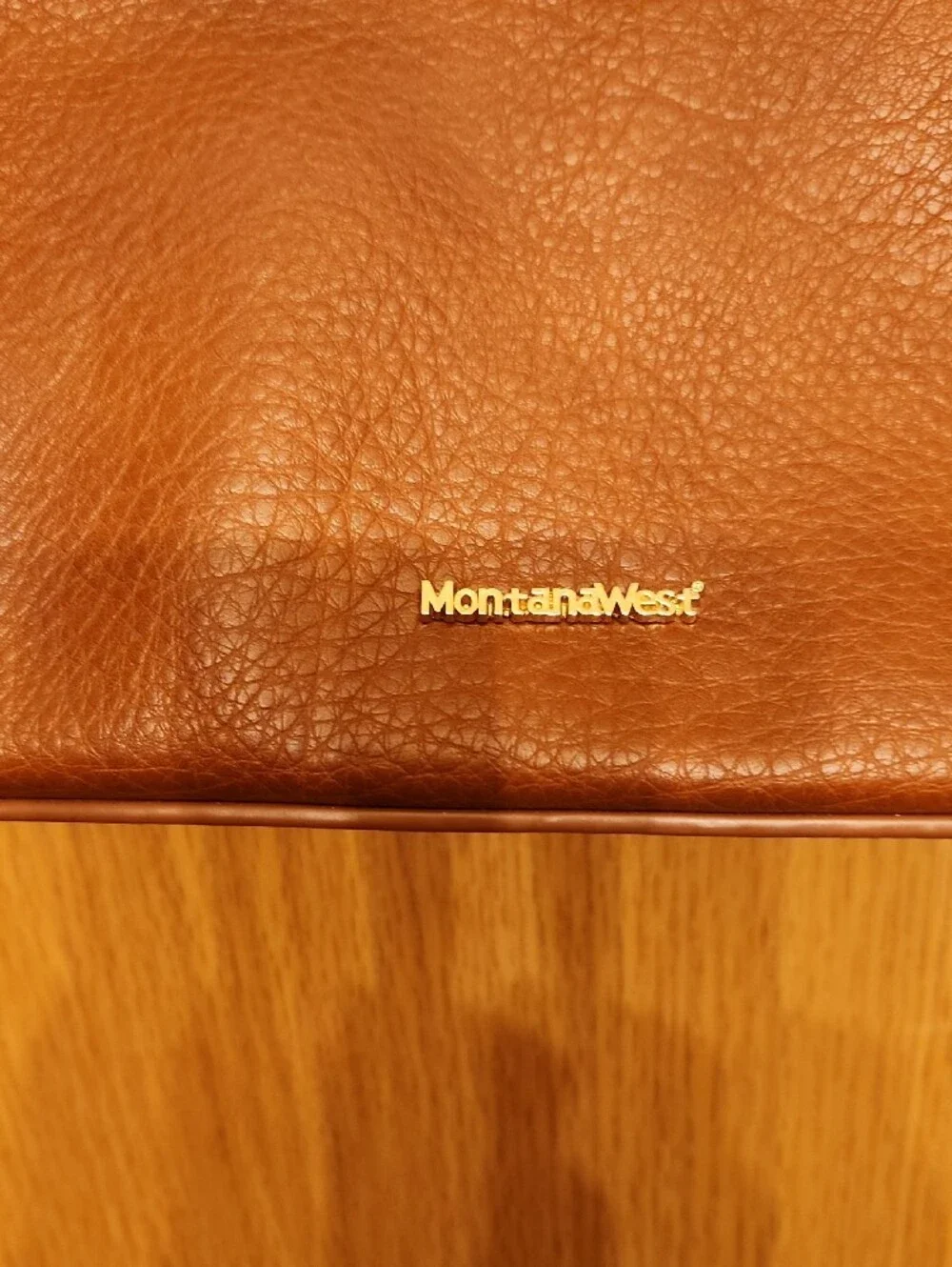 Montana West Brown Leather Hobo Bag with Gold Hardware